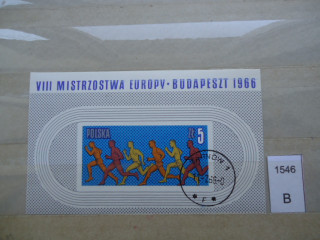 Фото марки Польша 1966г блок
