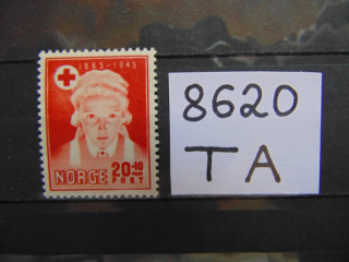 Фото марки Норвегия марка 1945г **