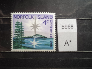 Фото марки Норфолк остров 1966г **