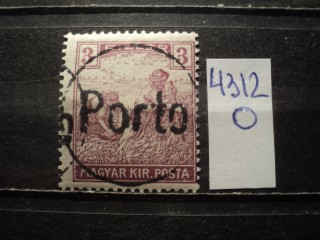 Фото марки Венгрия надпечатка 1919г **