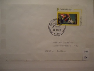 Фото марки Германия конверт 1996г