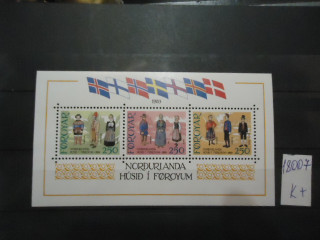 Фото марки Форерские острова 1983г (11€) блок **