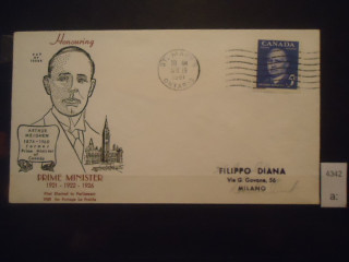 Фото марки Канада 1961г конверт