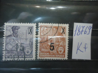 Фото марки ГДР 1954г надпечатка