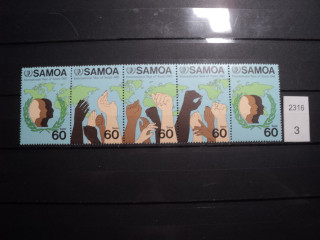 Фото марки Самоа сцепка 1985г **