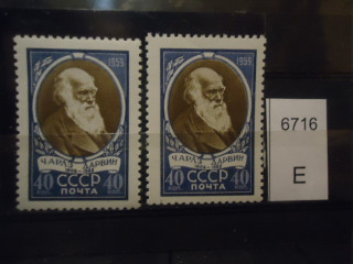 Фото марки СССР 1959г (1 м-Дарвин 