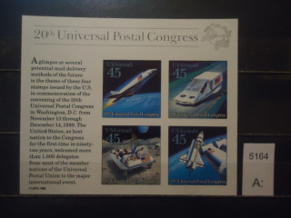 Фото марки США 1989г блок **