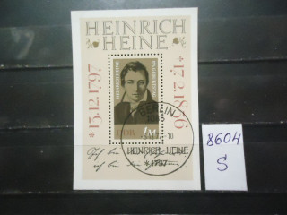 Фото марки Германия ГДР 1972г блок спецгашение