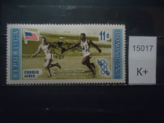 Фото марки Доминиканская республика 1956г надпечатка **