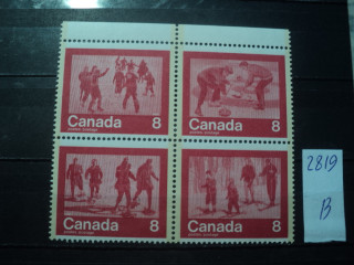 Фото марки Канада 1974г сцепка **