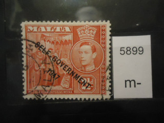 Фото марки Брит. Мальта 1948г надпечатка