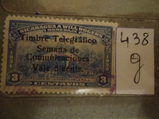 Фото марки Никарагуа 1939г надпечатка