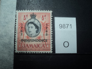 Фото марки Брит. Ямайка надпечатка 1962г