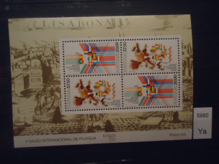 Фото марки Португалия блок 1986г 8 евро **