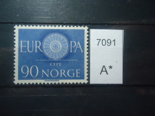 Фото марки Норвегия 1960г **