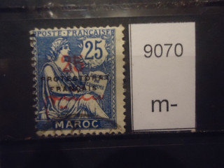 Фото марки Франц. Марокко 1915г надпечатка