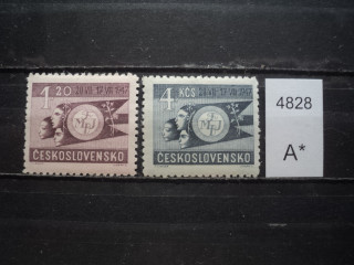 Фото марки Чехословакия серия 1947г **