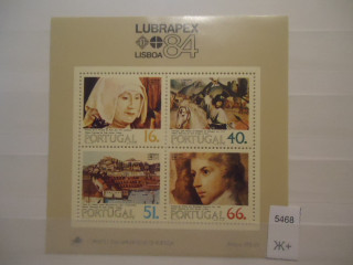 Фото марки Португалия 1984г блок (12€) **