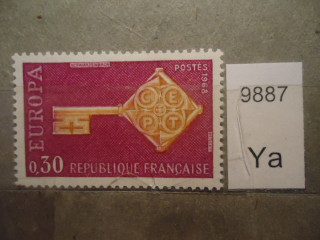Фото марки Франция 1968г **