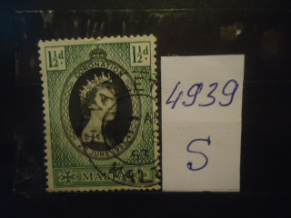 Фото марки Мальта 1953г 1 м