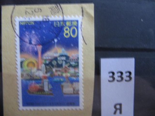Фото марки Япония вырезка из конверта 2001г