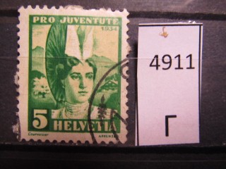 Фото марки Швейцария 1934г
