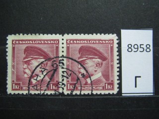 Фото марки Чехословакия 1935г пара