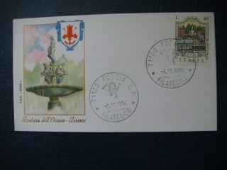 Фото марки Италия конверт 1974г FDC **