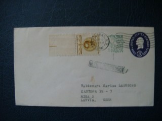 Фото марки США конверт 1958г FDC
