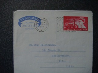 Фото марки Великобритания конверт 1958г FDC