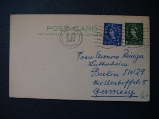 Фото марки Великобритания почтовая карточка 1954г