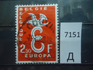 Фото марки Бельгия 1958г