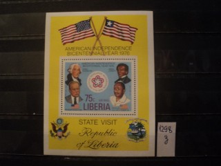 Фото марки Либерия блок 1976г **