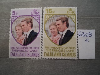 Фото марки Фалклендские острова серия 1973г **