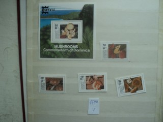 Доминика блок+серия ** фотография марки Фото марки Доминика блок+серия **