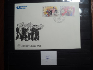 Фото марки Фарерские острова 1985г конверт FDC