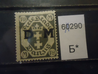Фото марки Германия Данцинг 1922г надпечатка *