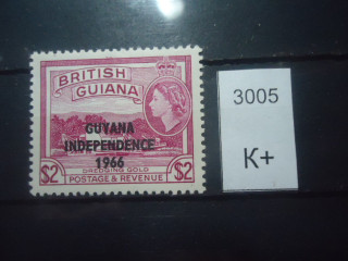 Фото марки Брит. Гвиана 1966г надпечатка *