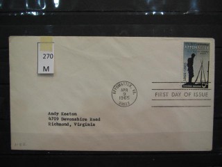 Фото марки США 1965г FDC (первый день гашения)