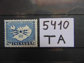 Фото марки Исландия марка 1956г **