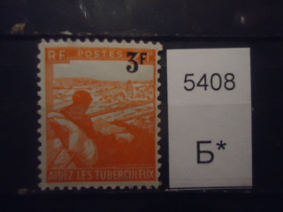 Фото марки Франция 1946г надпечатка **