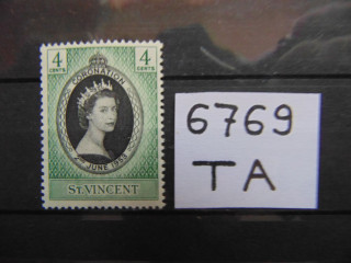 Фото марки Британский Сент Винсент марка 1951г **