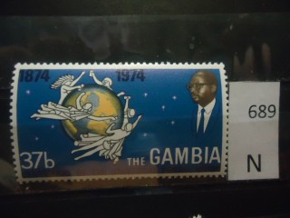 Фото марки Гамбия 1974г **