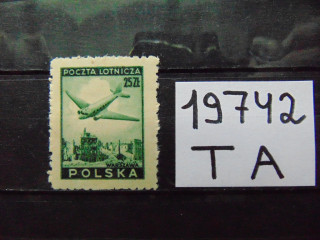 Фото марки Польша авиапочта 1946г **