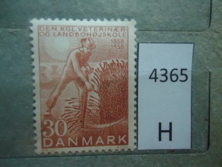 Дания 1958г ** фотография марки Фото марки Дания 1958г **