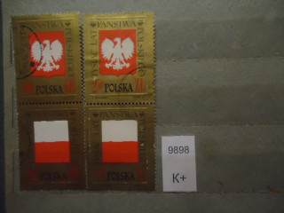 Фото марки Польша 2 сцепки