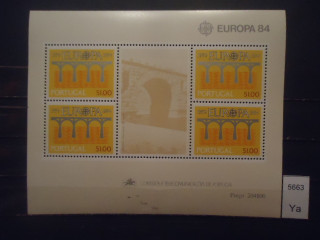 Фото марки Португалия блок 1984г 32 евро **