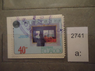 Фото марки Эквадор Вырезка из конверта