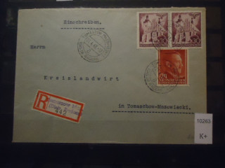 Фото марки Германская оккупация Польши 1943г конверт 