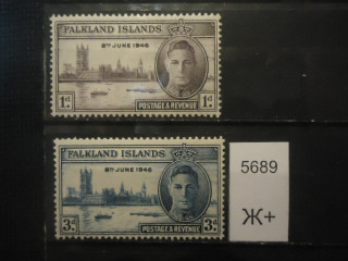 Фото марки Фолклендские острова 1946г *